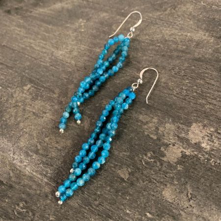 Faceted Apatite Dangle Earrings