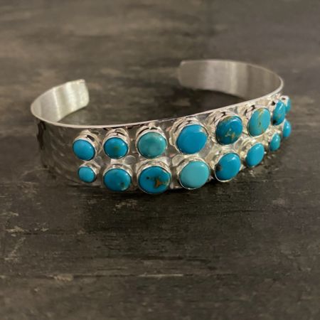 Golden Matrix Turquoise Sixteen Stone Cuff