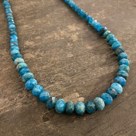 Faceted Neon Apatite Necklace