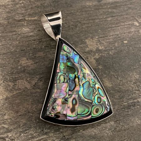 Triangular Abalone Pendant