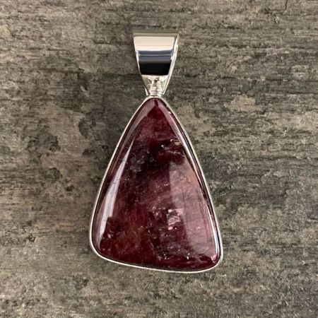 Triangular Rhodonite Pendant