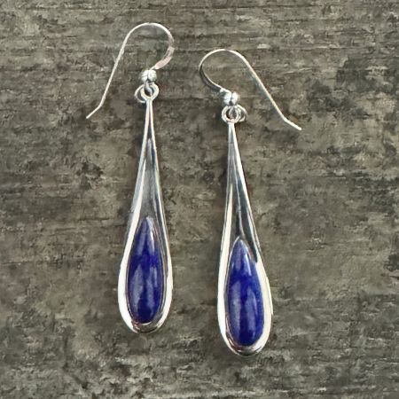 Lapis Paddle Earrings