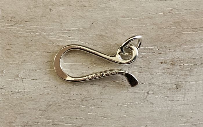Sterling Silver Hook Clasp 18mm